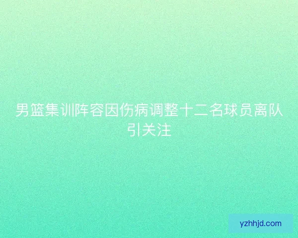 男篮集训阵容因伤病调整十二名球员离队引关注